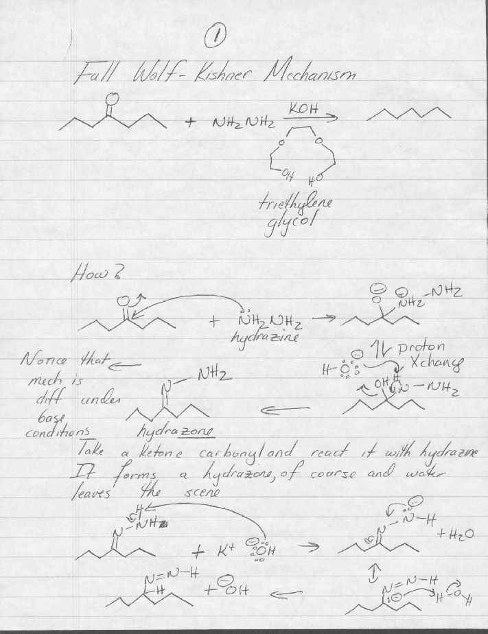 Full Wolf-Kishner Mechanism